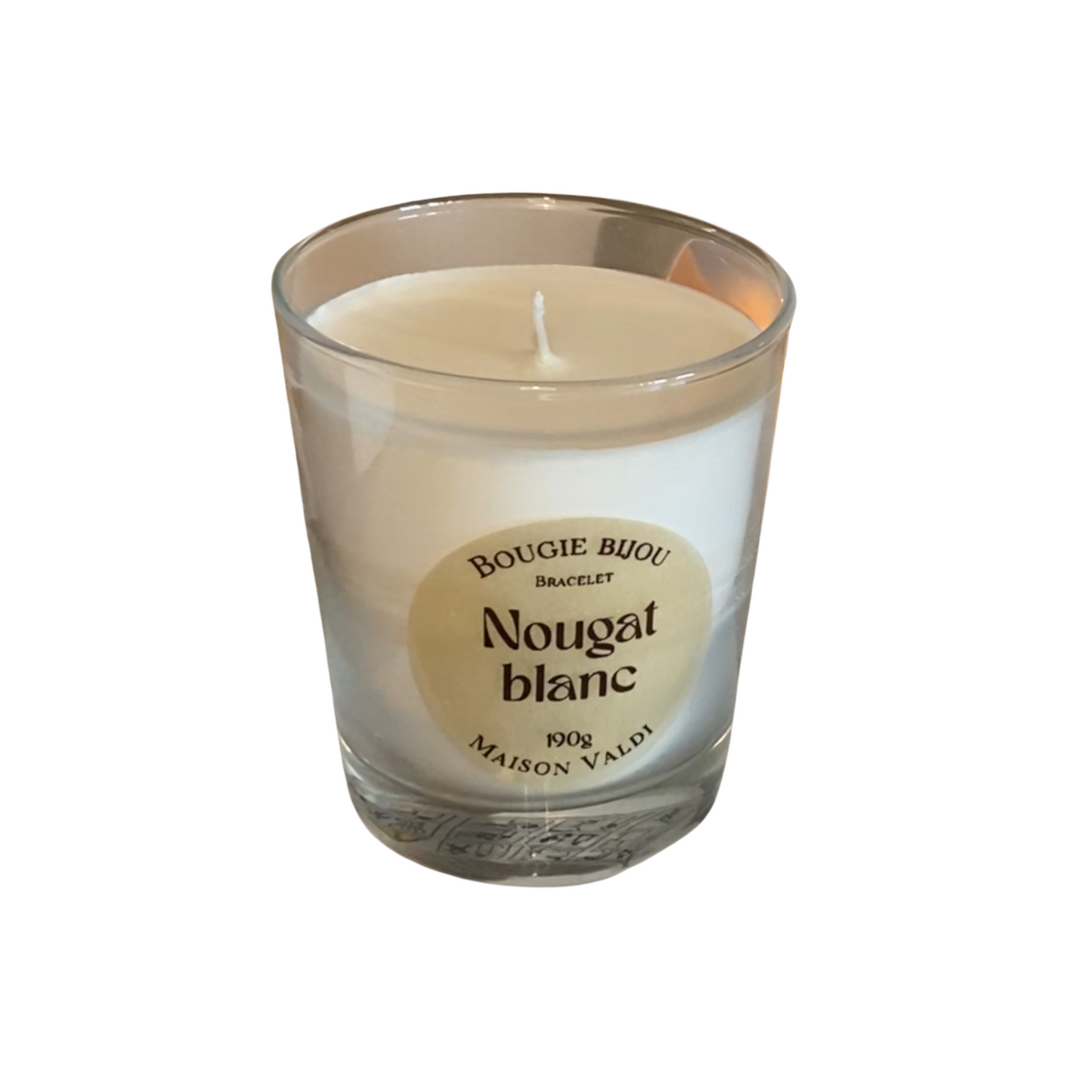 Bougie bijou nougat blanc (bracelet)