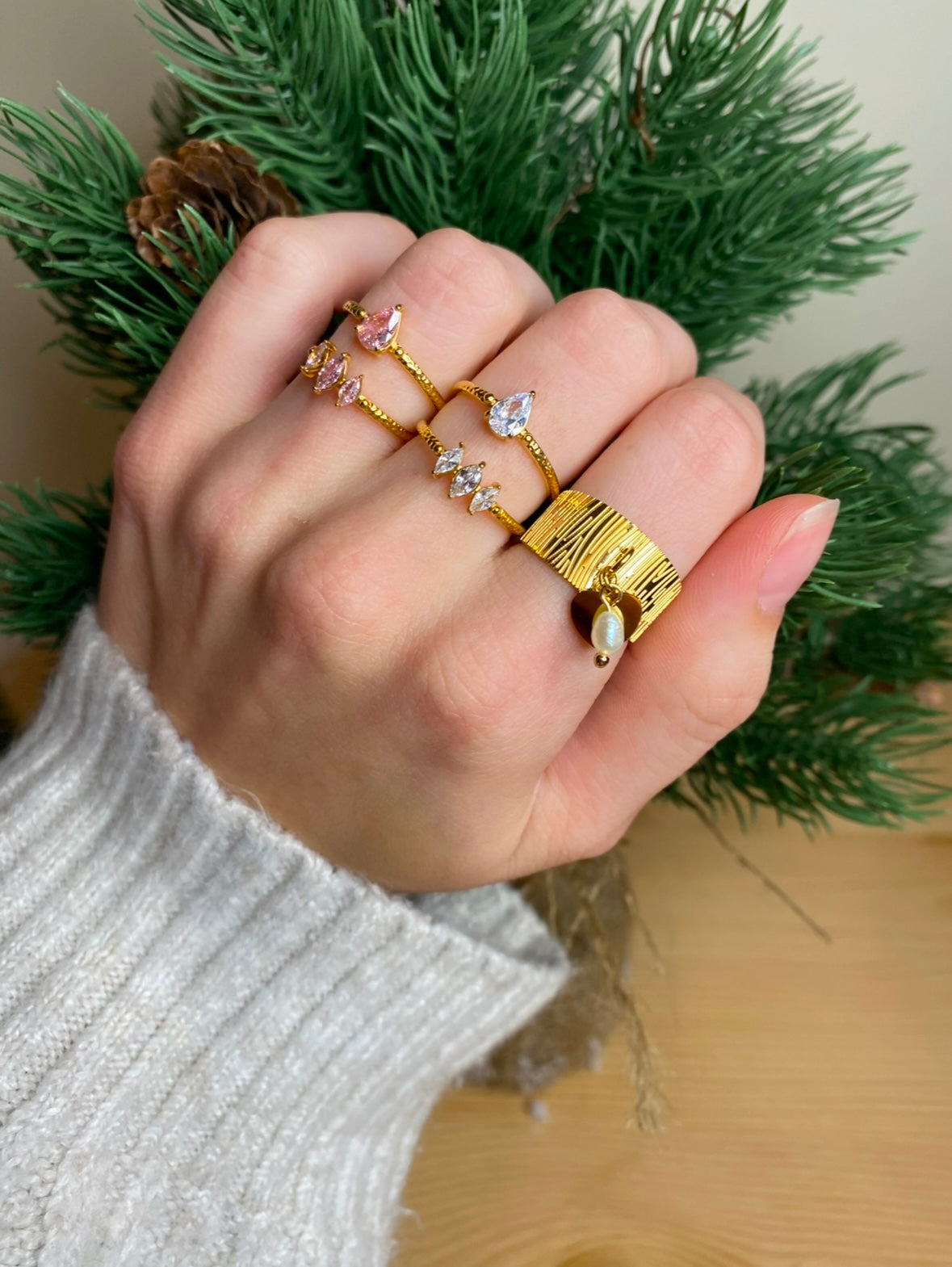 Bougie bijou macaron vanille (bague)