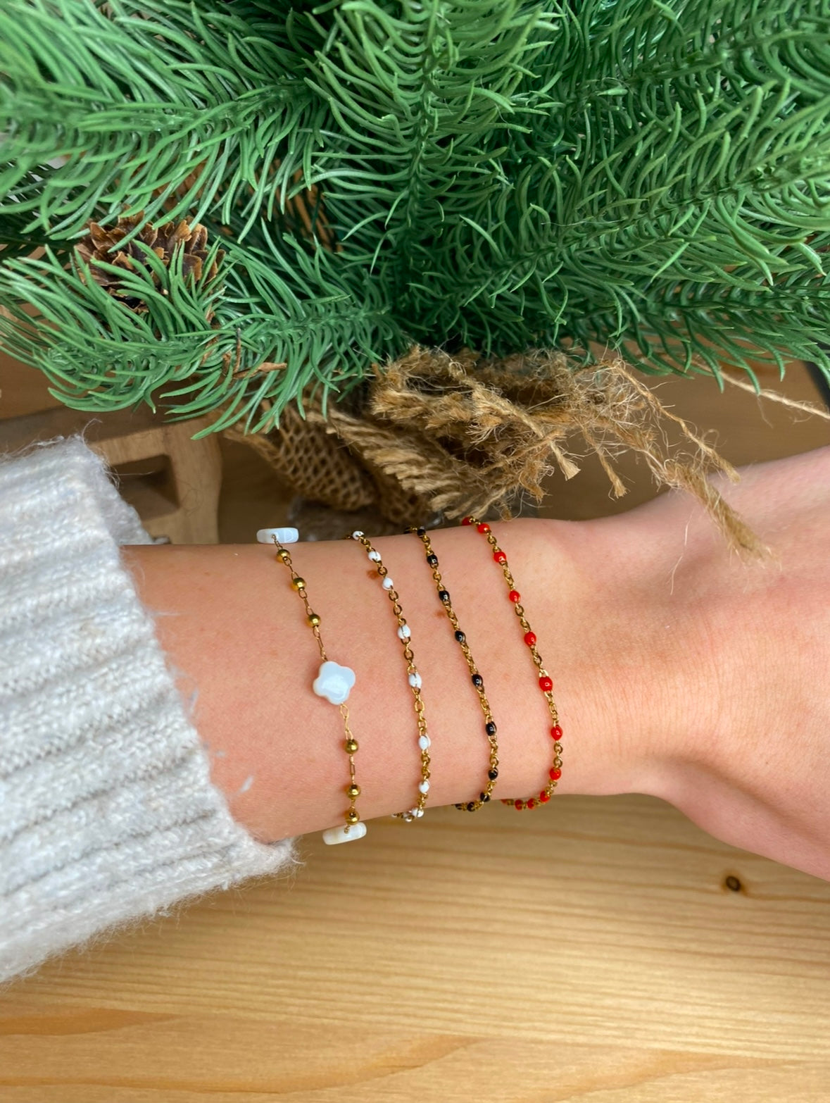 Bougie bijou nougat blanc (bracelet)